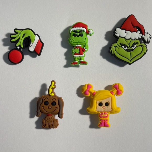 CROCS Shoes Grinch Charms Jibbitz Shoe Charms Max Sally Lou Who